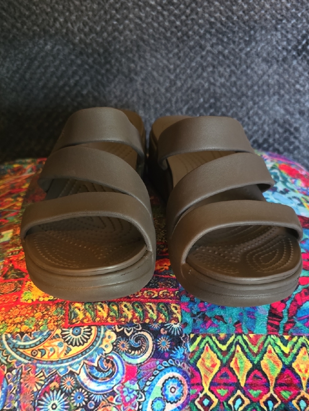 CROCS Brown Getaway Strappy Sandals